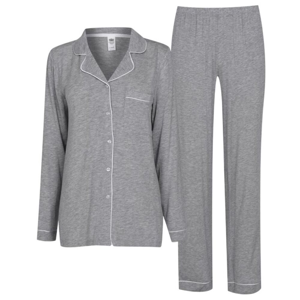 Chelsea Peers Womens/Ladies Modal Button-Down Long Pyjama Set / Gray